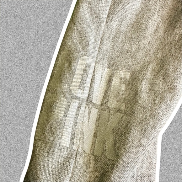 PINK Victoria’s Secret Heathered Gray Terry Cotton Long Sleeve Curved Cardigan - Picture 13 of 14